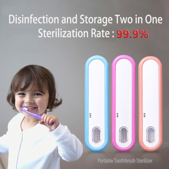 Portable UV-Zahnbürste-Sterilisator UV-Desinfektion Fall für das Kind Home Business Hotel Reisen Single Pack