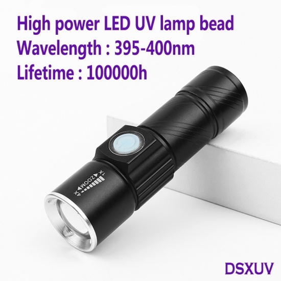 Portable 5w 395nm UV-Taschenlampe Härtungslampe USB Ladekennungslicht