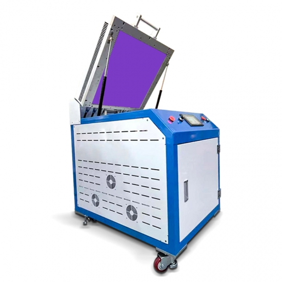 Clamshell 500 * 500 mm UV-Klebeband UV-Härtungssysteme, die die Viskosität des blauen Films reduzieren
