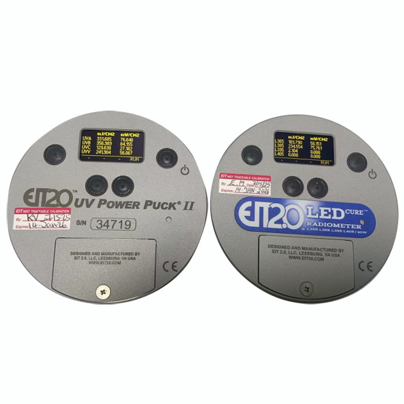 Vergleichsdaten-Testergebnisse der Marken EIT Power Puck II und LED Cure 4 in den USA